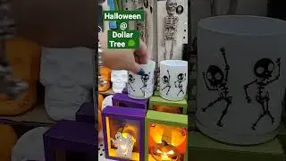 HALLOWEEN SKULLS LANTERNS DEAD HEAD DANCING SKELETON TEA LIGHTS @ DOLLAR TREE