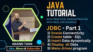 #43 Java Tutorial : JDBC - Part 1 : Insert & Display records in Oracle DB with Menu driven Program