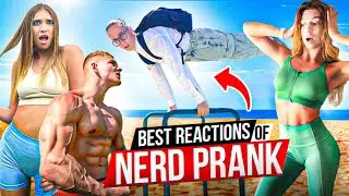 BEST REACTIONS of NERD PRANK  | Pro Gymnast Pretended to be a Nerd
