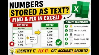 Excel Numbers Stored as Text? How to Find and Fix Them