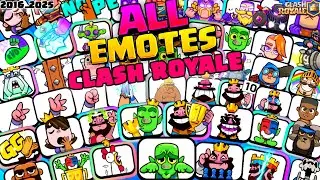 All 455 Clash Royale Emotes  (2016_2025) | (Season1_Season70)
