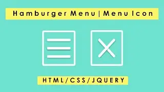 How To Create Animated Hamburger Menu| Hamburger Menu Icon| Toggle Hamburger Menu Icon | In HTML/CSS