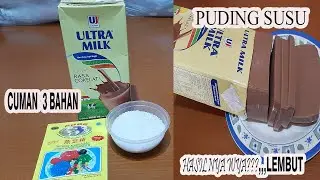 RESEP PUDING COKLAT SIMPEL,CUMAN 3 BAHAN//SUSU UHT + GULA+AGAR AGAR,HASILNYA LEMBUT BANGET