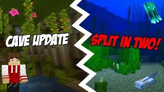 Minecraft Cave Update Split in Half!