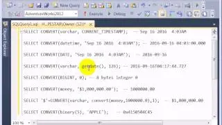 SQL Server CONVERT() Function