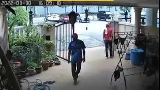 Rakaman CCTV penyamun pecah masuk rumah..! Hati-hati !