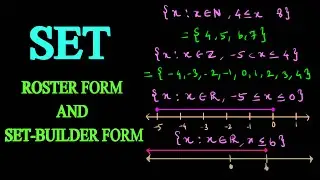 SET: NUMBER SYSTEM, INTERVAL NOTATION, ROSTER FORM & SET BUILDER FORM