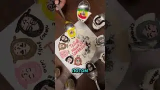 The greediest girl and her special cake 🎂