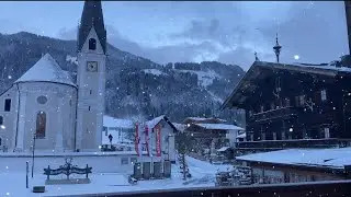 Relaxing Snow Falling & Wind Blowing in a Cozy Cabin 🤍❄️