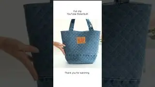 I used old jeans to make a bag by quilting it to make it look nicer. #handbag #shoppingbag