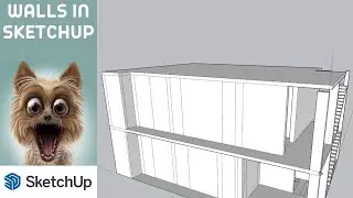 HOW TO DO WALLS IN SKETCHUP ONLY DEFAULT TOOL 😍 THIS IS SIMPLE METHOD AND EASYWAY😍BY USING SKETCHUP😍