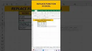 REPLACE FUNCTION IN EXCEL 