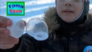 Узнай что будет, если надувать мыльные пузыри на морозе!!!
