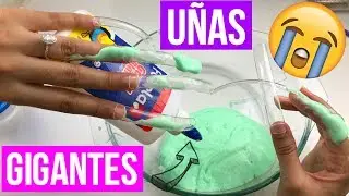 HACIENDO SLIME CON UÑAS EXTRA LARGAS 💅