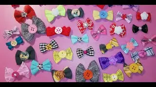 Upcycled tiny fabric bows - Starving Emma