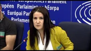 Conférence de presse de soutien à la chaîne kurde Med Nuçe au parlement européen