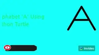 Draw letter A using Python Turtle | python turtle | python turtle graphics