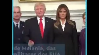 Trump anunciou “tempestade” a meio de uma sessão de fotos