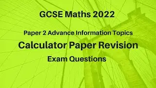 Last Day GCSE Maths 2022 Calculator paper 2 Revision Advance Information Edexcel Foundation