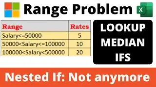 No Nested If now | Range Problem Solved | Lookup | IFS | Median