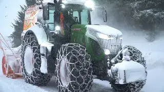 Уборка снега трактором | Fendt 942 и Fendt 939 Vario | Зима 2021