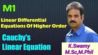 Linear Differential Equations Of Higher Order||Cauchy's Linear Equation