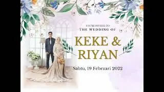 Undangan Digital Pernikahan pakai foto Keke & Riyan - Barakallah (Maher Zein)