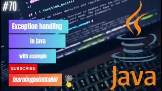 Exception handling in java || Theory Part || #objectorientedprogramming |#java