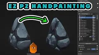 Blender: Hand Painting (STONE) Stylized Game Assets 6