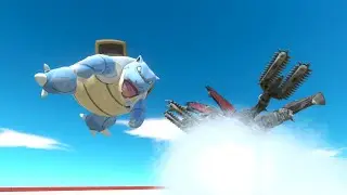Blastoise (pokemon) vs kaiju & robot Animal Revolt Battle Simulator