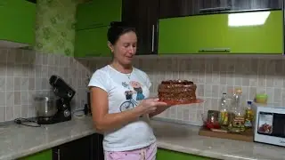 Торт с кремом-чиз из кефира. Крем из замороженного кефира