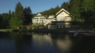 Beautiful Lake near theme park | Drone flightseeing Ebnisee