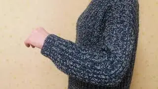 Свитер полупатентной резинкой!!!! часть 4