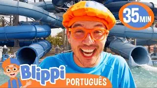 Blippi Visita um Parque Aquático! | Melhores Episódios do Blippi! | Vídeos Educativos para Crianças