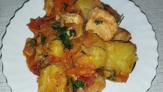 КАРТОФЕЛЬ С ОВОЩАМИ И КУРИНОЙ ГРУДКОЙ! НУ ОЧЕНЬ ВКУСНО !