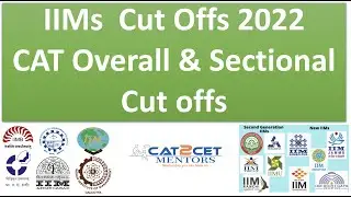 CAT Cut offs for IIMs 2022 | Open, SC, ST, EWS, NC OBC PwD | Overall & Sectional cut offs for IIMs
