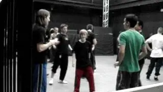 Austin Macdonald being coached by Carter Wong