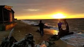 Красивый морской закат. Море. Relax.