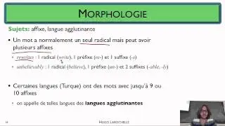 Traitement automatique des langues [2.9] Manipulation de textes - types d'affixes