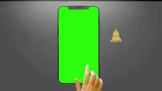 3D bell icon intro green screen finger touch without text No Copyright Free Download