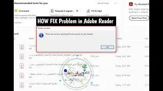 حل مشكله رساله الخطأ There was an error opening this document. Access denied.” Acrobat Reader