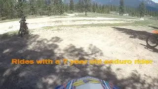 Rides with a 7year old enduro rider