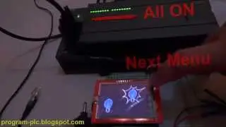 Mini LCD Touch Screen and Arduino Connected to PLC via Modbus Communication