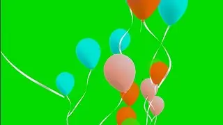 Balloons green screen effect || free for chroma key || free download || 3D balloons (2020)