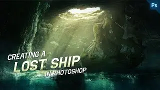 Creating a LOST SHIP in Adobe Photoshop - Speed Art