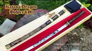 KATANA SAMURAI JEPANG BAJA BOHLER K110 DRAGON PREMIUM