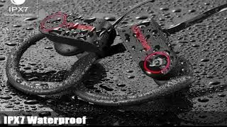Wavefun bluetooth  IPX7 waterproof headphones with mic