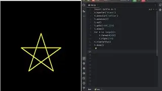 Drawing a Star Pattern with Python Turtle Graphics