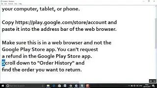 How to get a refund on google play store for  an in app purchase?