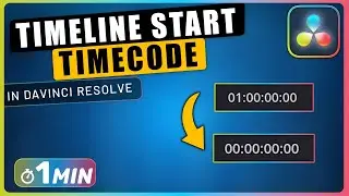 How to Change Timeline STARTING TIMECODE in Davinci Resolve